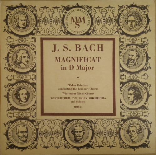 J.S. Bach, Reinhart Chorus, Winterthur Mixed Chorus, Winterthur Symphony Orchestra, Walter Reinhart – Magnificat In D Major - MMS-31